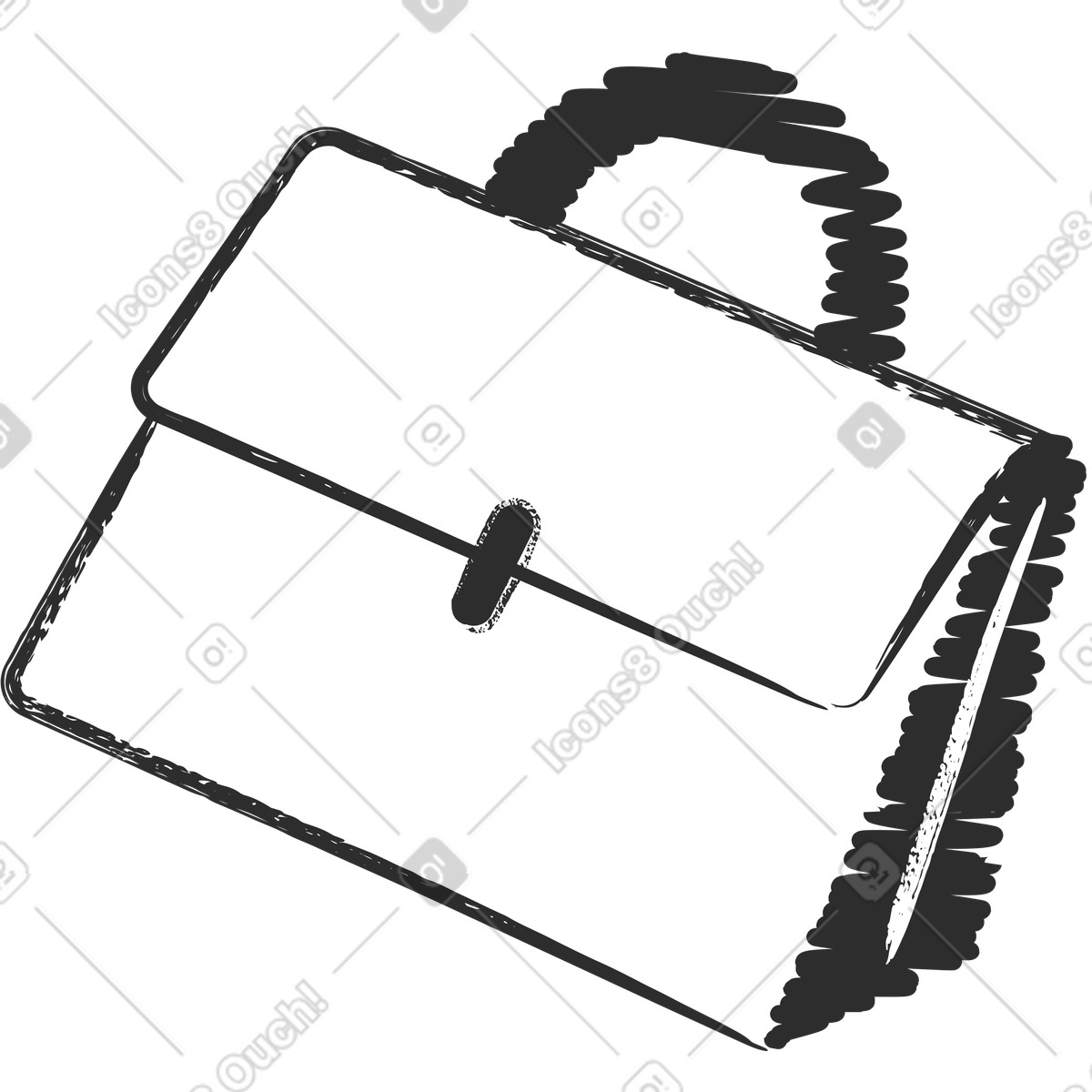 Briefcase illustration in Graphite style download in PNG, SVG