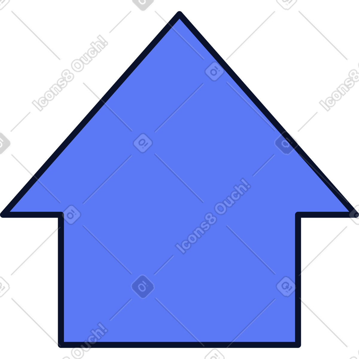 Arrow up-Illustration im Flexy-Stil als Download in PNG, SVG