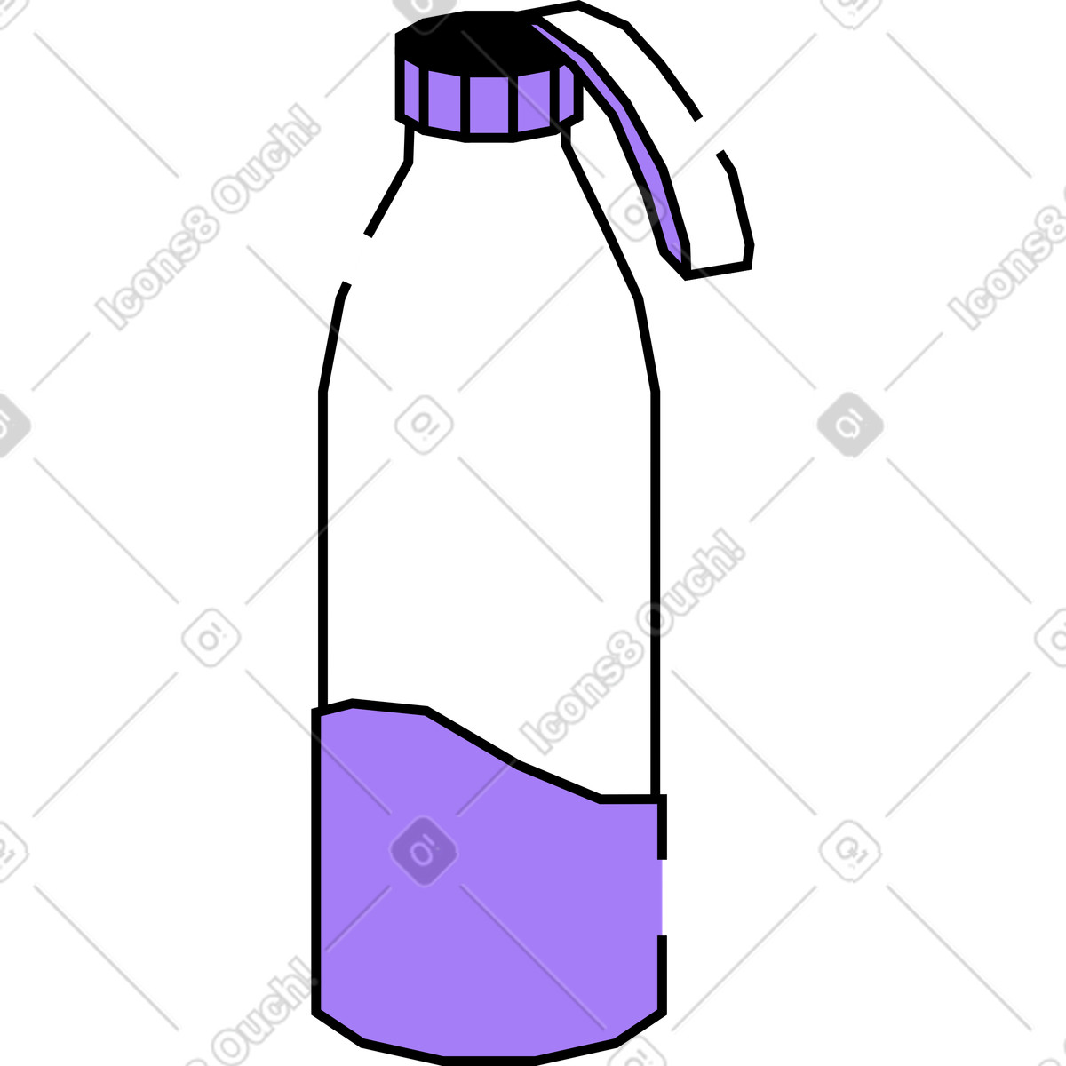 Amethyst スタイルの 水筒 のイラストをPNG、SVG形式でダウンロード
