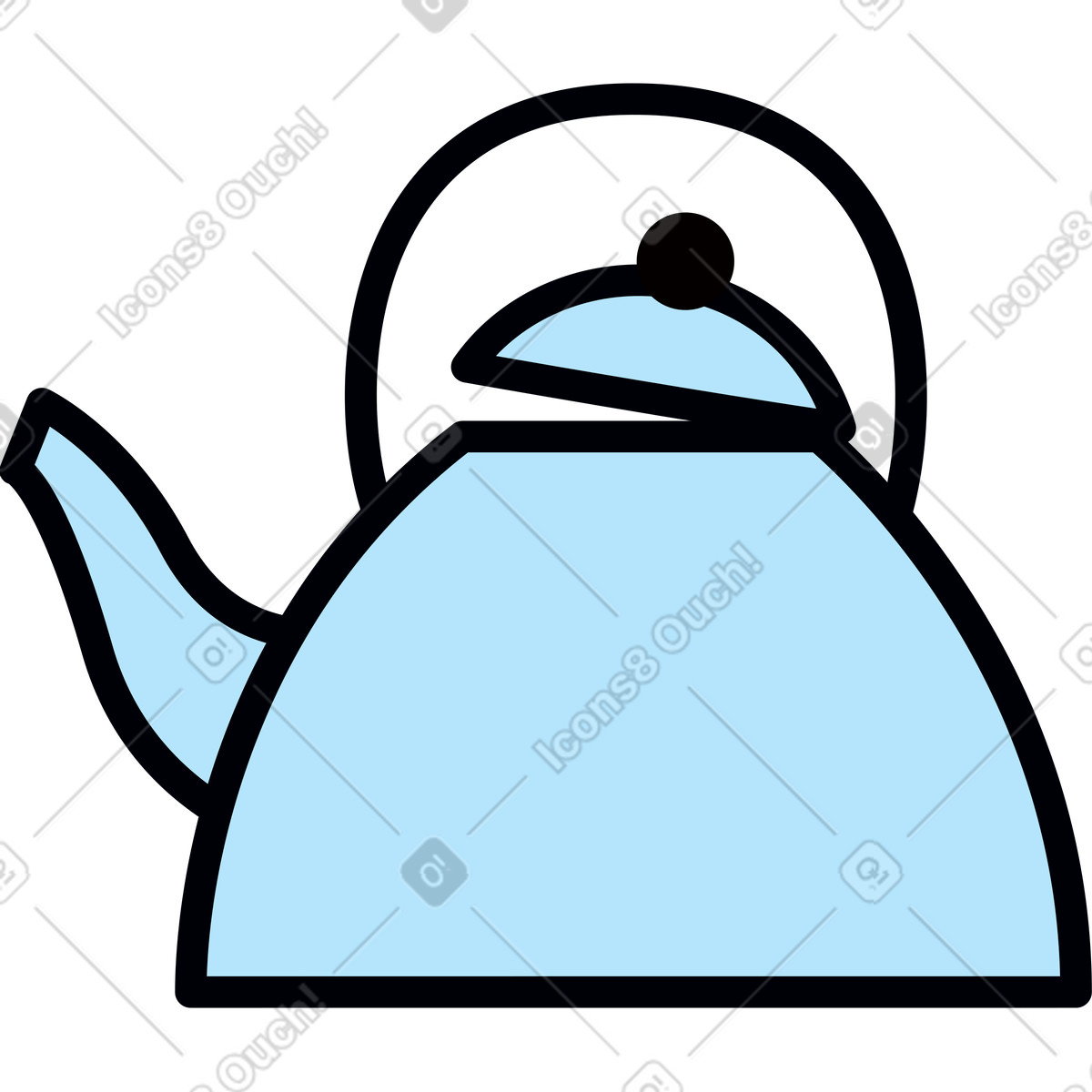Ilustração de Chaleira turística em no estilo Droll para baixar em PNG, SVG