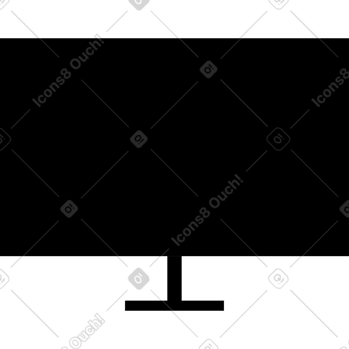 Monitor nero illustrazione in stile Tiny scarica in PNG, SVG