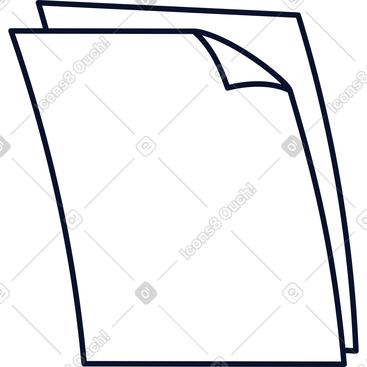 Papier-Illustration im Flexy-Stil als Download in PNG, SVG