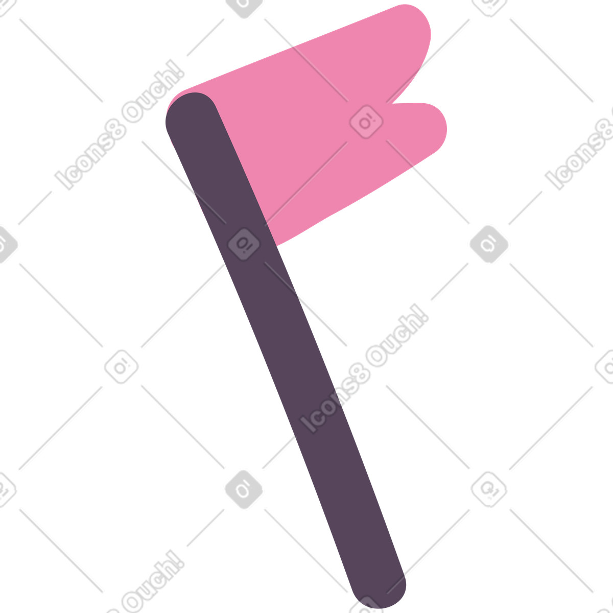 Flag illustration in Pluto style download in PNG, SVG