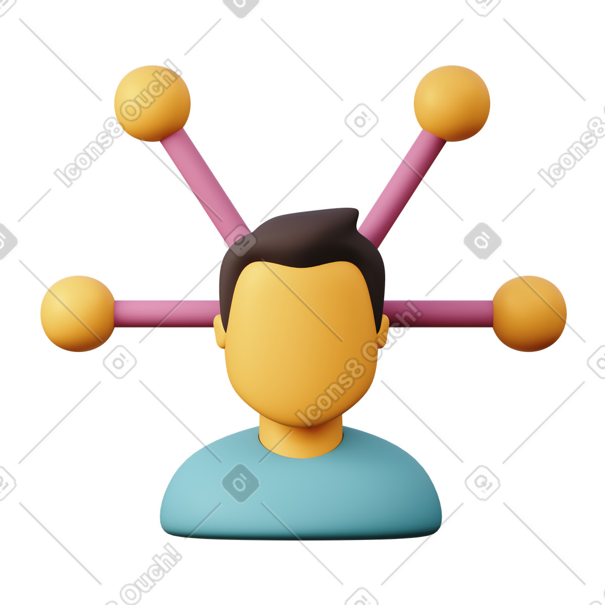 Responsabile delle informazioni sui clienti illustrazione in stile 3D Sugary scarica in PNG, SVG