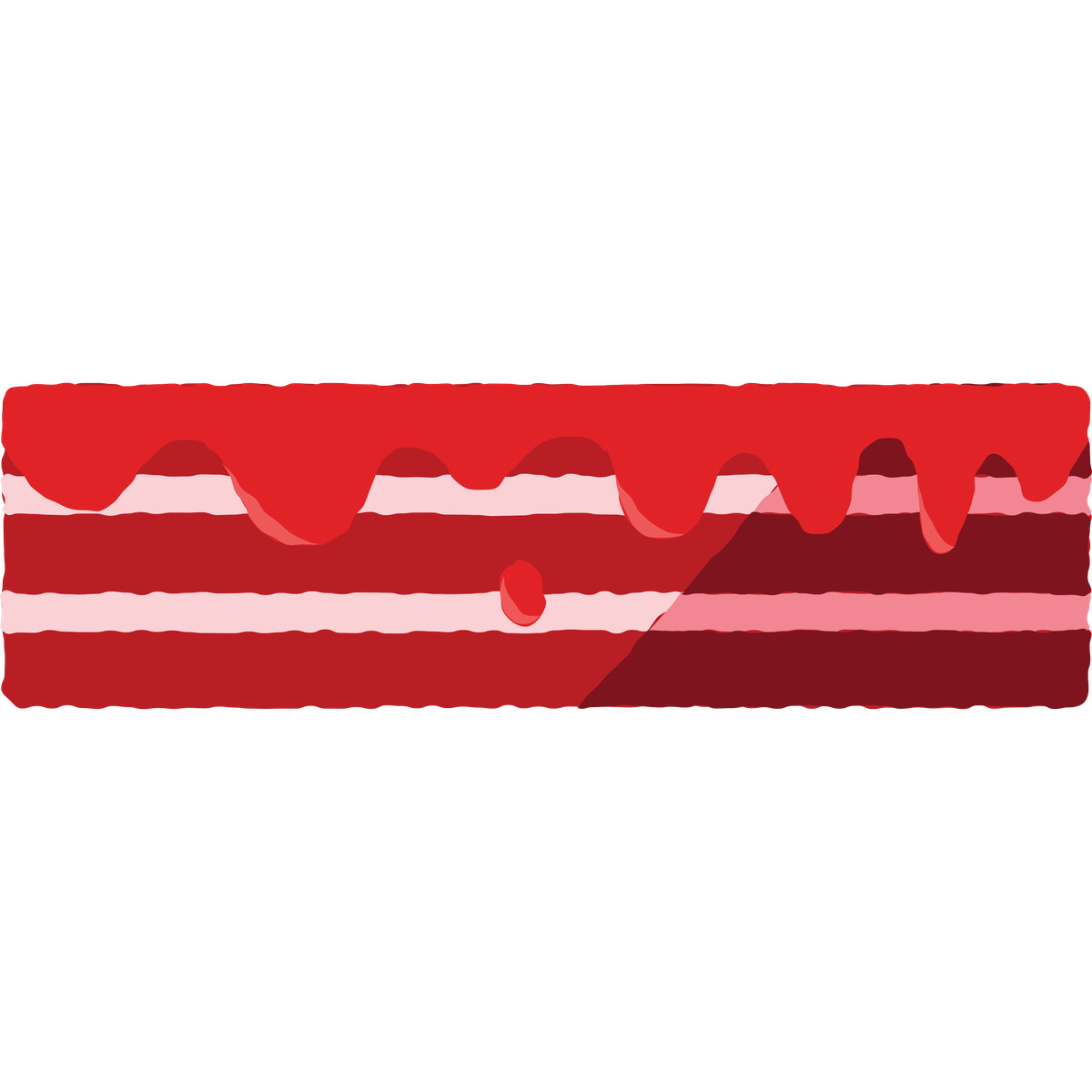 Cake illustration in Cherry style download in PNG, SVG