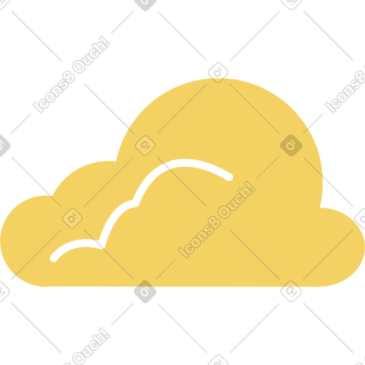 Illustration Nuage dans le style Macaroni à télécharger aux formats PNG, SVG