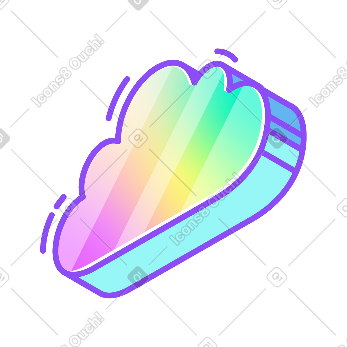 Иллюстрация Облако в стиле Holographic — скачать в форматах PNG, SVG