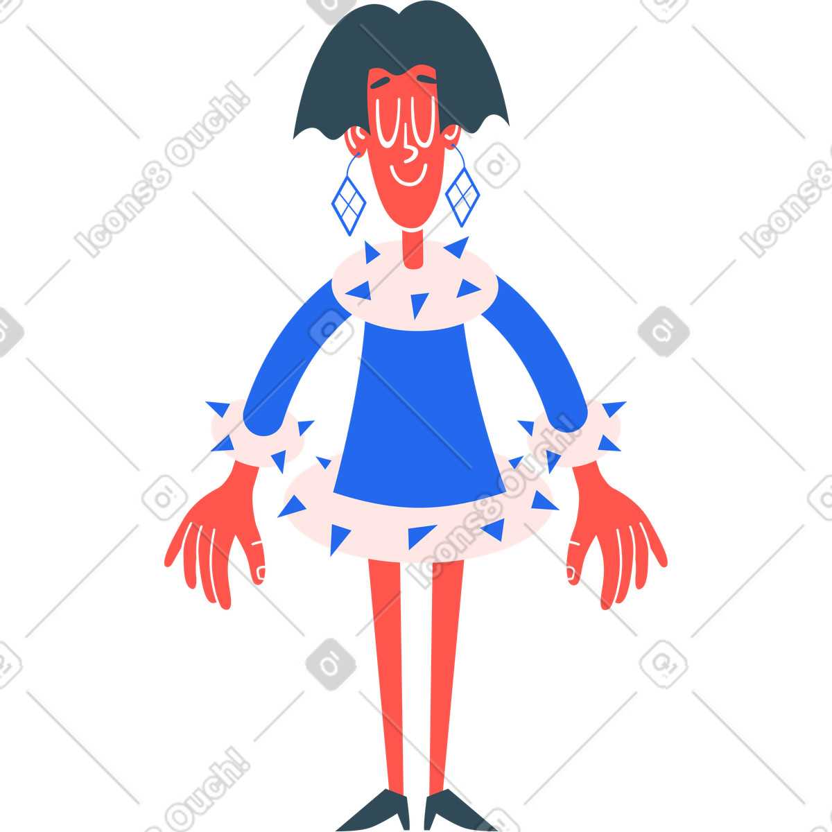 下载 Kingdom 风格的 女人站 插画，支持 PNG、SVG 格式