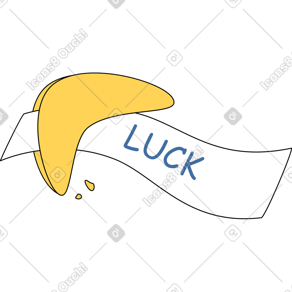 Illustration Biscuit de fortune dans le style Sitcom à télécharger aux formats PNG, SVG