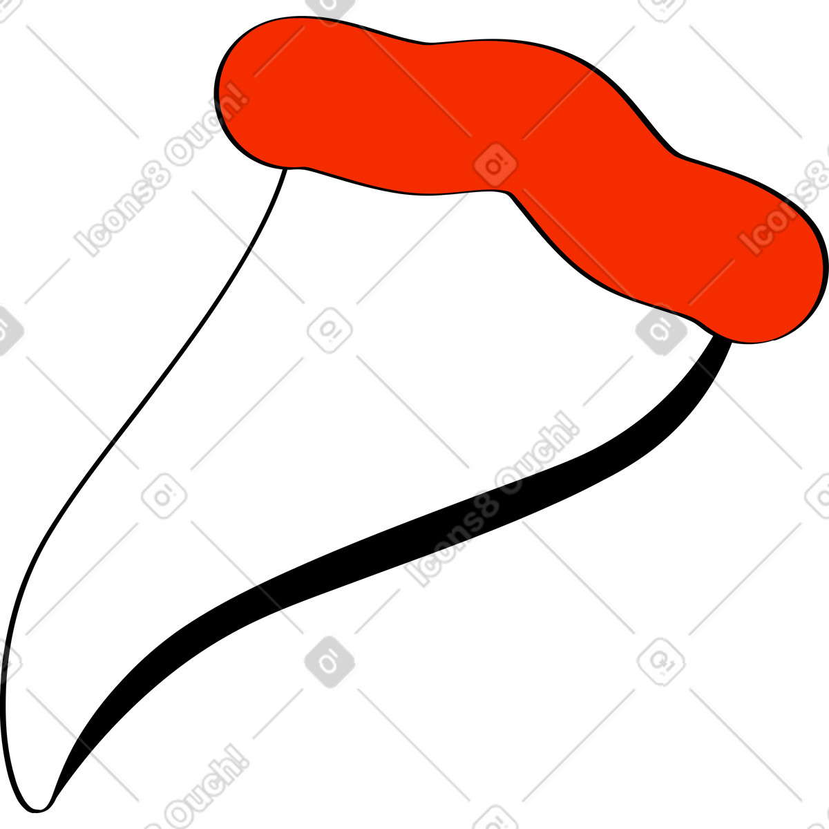 Pezzo di pizza illustrazione in stile Looney scarica in PNG, SVG