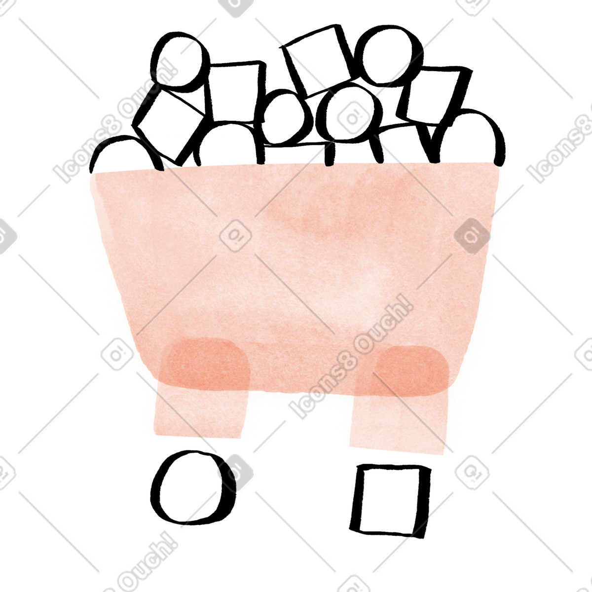 Sorting ideas and paperwork workflow, Efficient organization project planning animated illustration in Hand-drawn animation style download in GIF, Lottie (JSON), AE