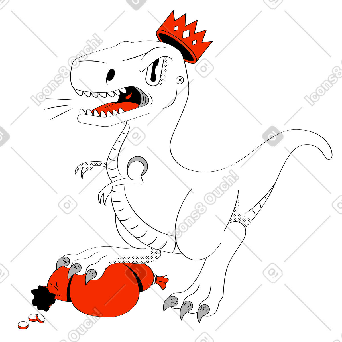 Ilustración animada Upgrade (by premium account) en estilo Looney a descargar en GIF, Lottie (JSON), AE