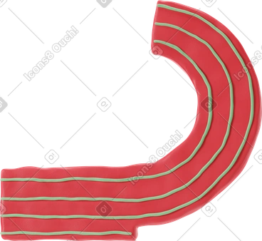 녹색 줄무늬가 있는 빨간 천에 팔을 올린 몸통 PNG, SVG