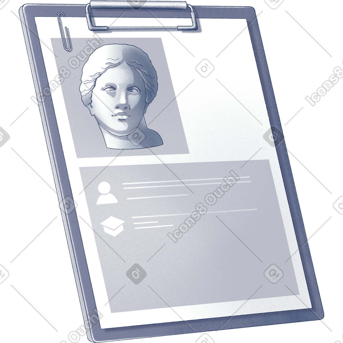 Resume-Illustration im Haze-Stil als Download in PNG, SVG