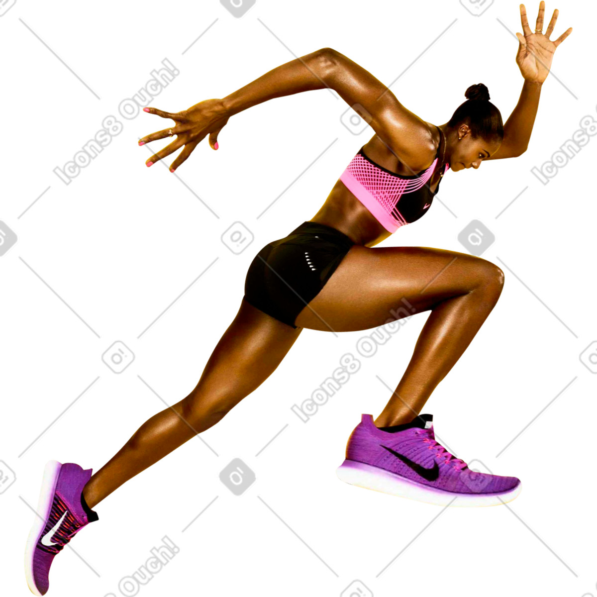 Running woman illustrazione in stile Energy scarica in PNG, SVG