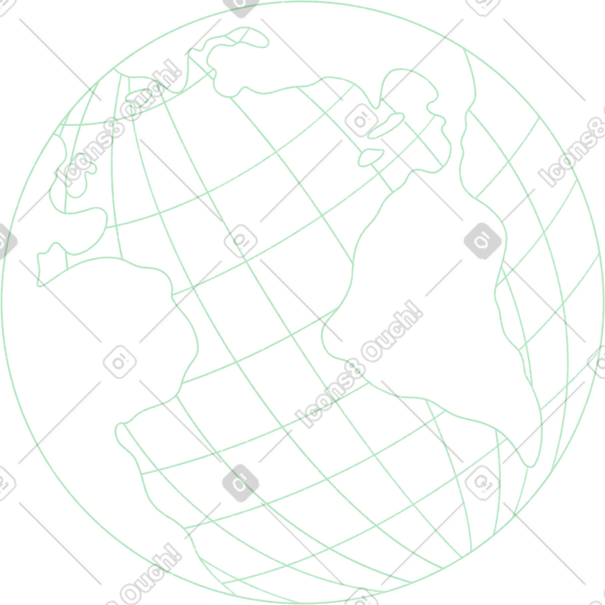 Иллюстрация Linear globe в стиле Haze — скачать в форматах PNG, SVG