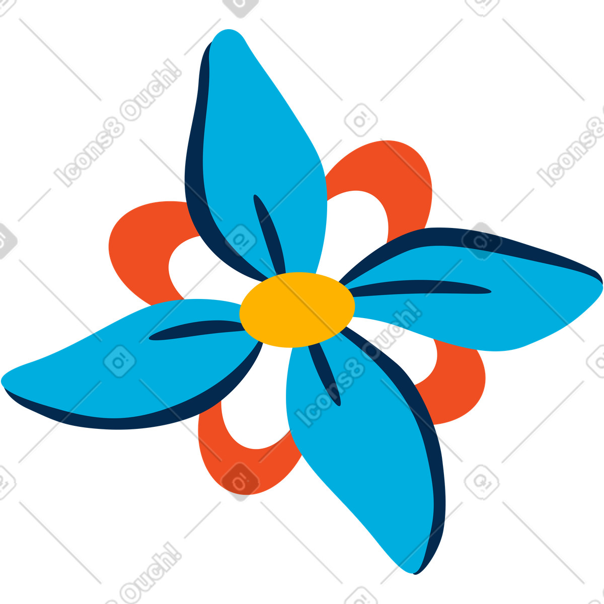 Flame スタイルの 花 のイラストをPNG、SVG形式でダウンロード