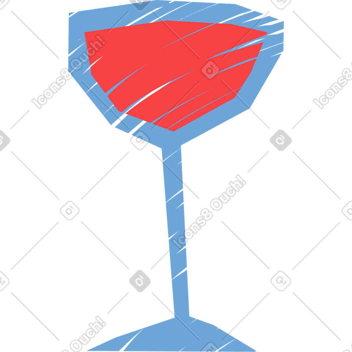 Wine illustration in Sleepy style download in PNG, SVG