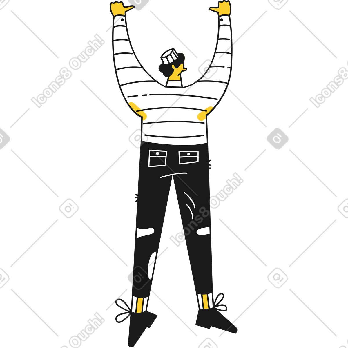Ilustração de Prisioneiro em no estilo Taxi para baixar em PNG, SVG