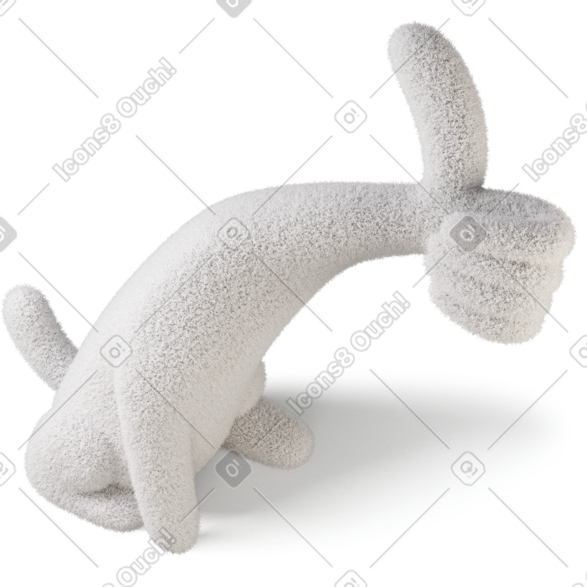 Illustration Vue de trois quarts d'un corps montrant le pouce vers la droite dans style 3D Buddy à télécharger aux formats PNG, SVG