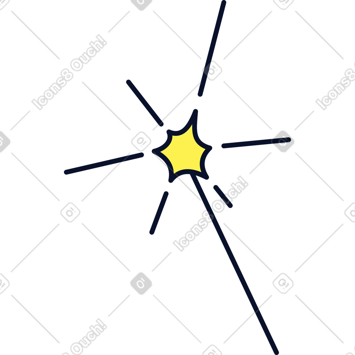 Bengal fire illustration in Flexy style download in PNG, SVG