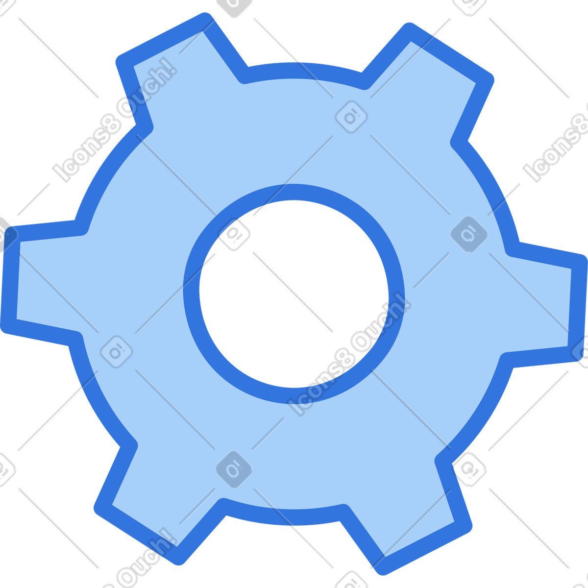 Ilustração de Engrenagem em no estilo Sky para baixar em PNG, SVG
