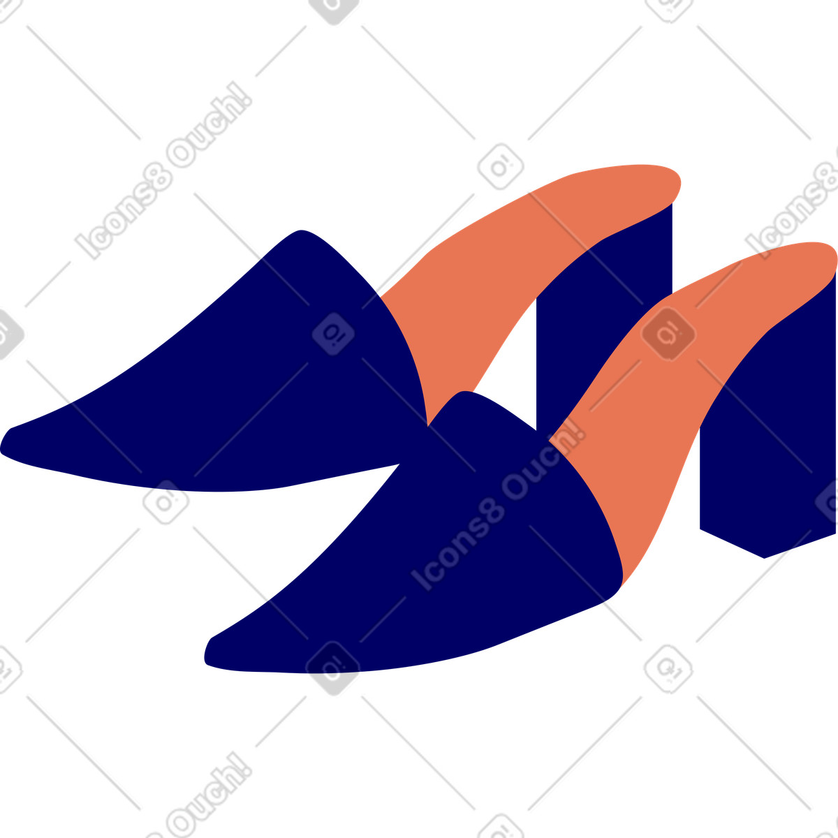 Sandals illustration in Lounge style download in PNG, SVG