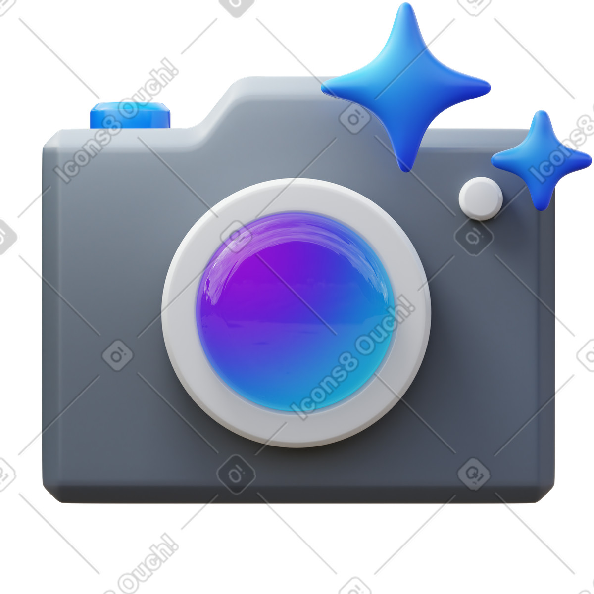 Artificial Intelligence Camera animated illustration in GIF, Lottie (JSON), AE