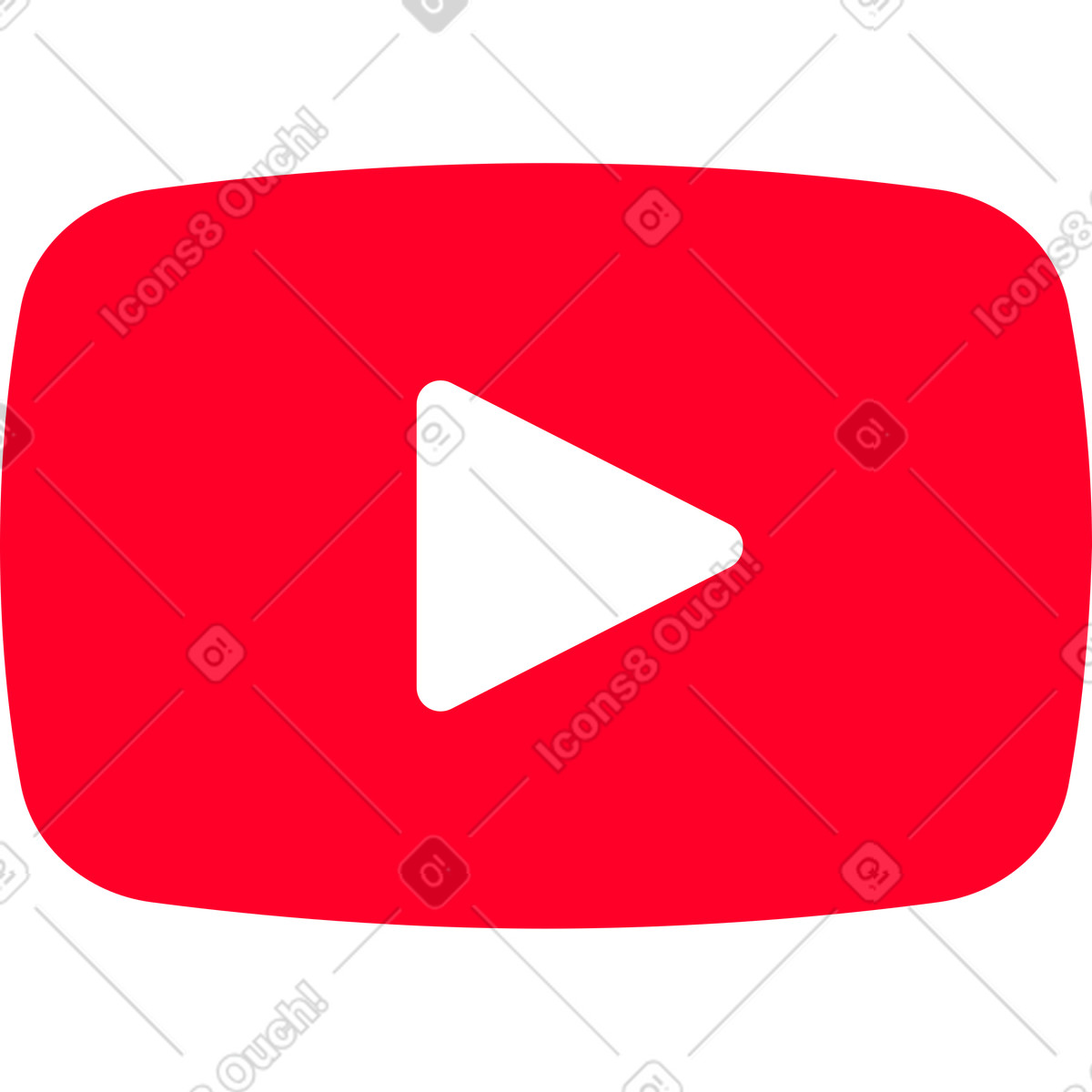 Icona di youtube illustrazione in stile Transistor scarica in PNG, SVG