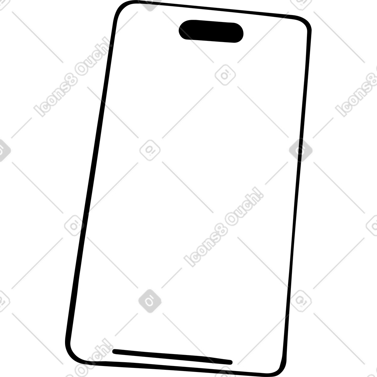 Phone display illustration featuring modern technology clipart in PNG SVG GIF