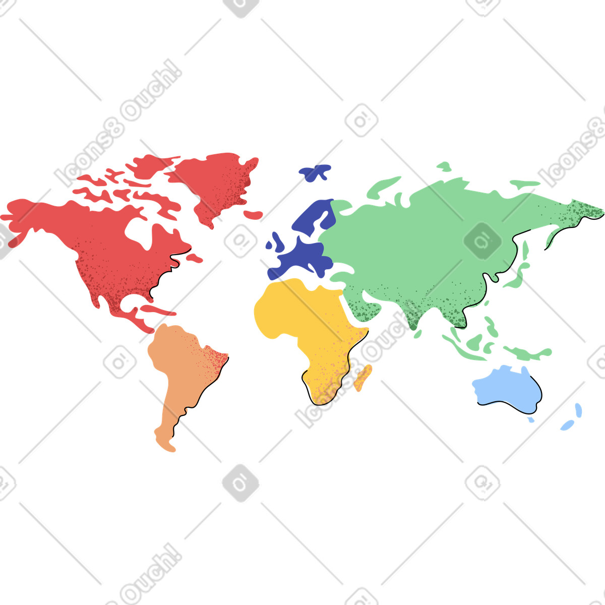 Earth illustration clipart showcasing our planet in vibrant colors and details