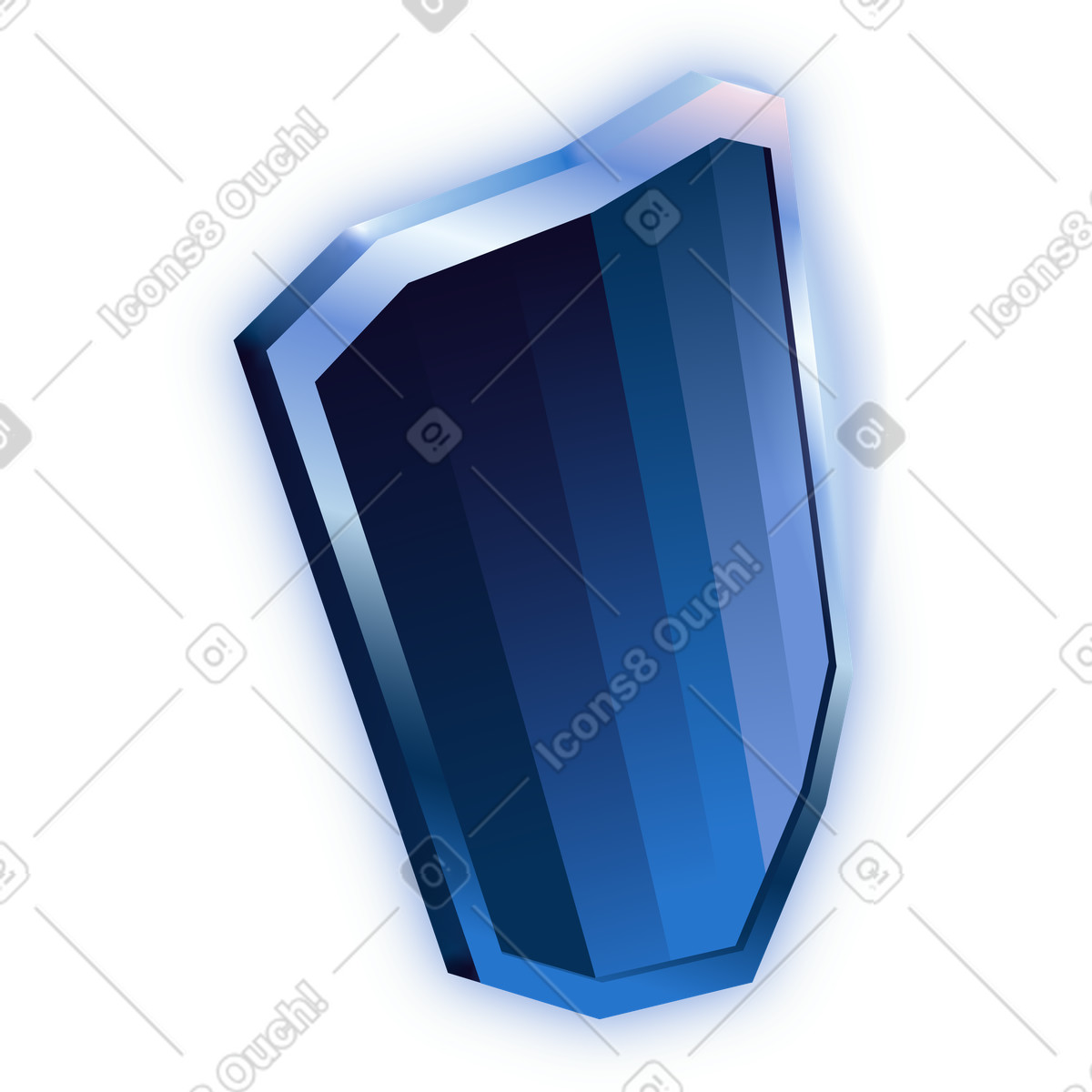 Shield illustration in Dimension style download in PNG, SVG
