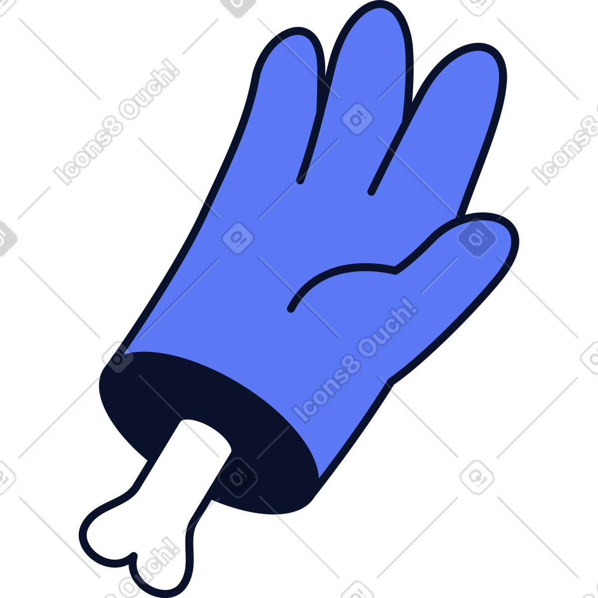 Zombie hand illustration in Flexy style download in PNG, SVG