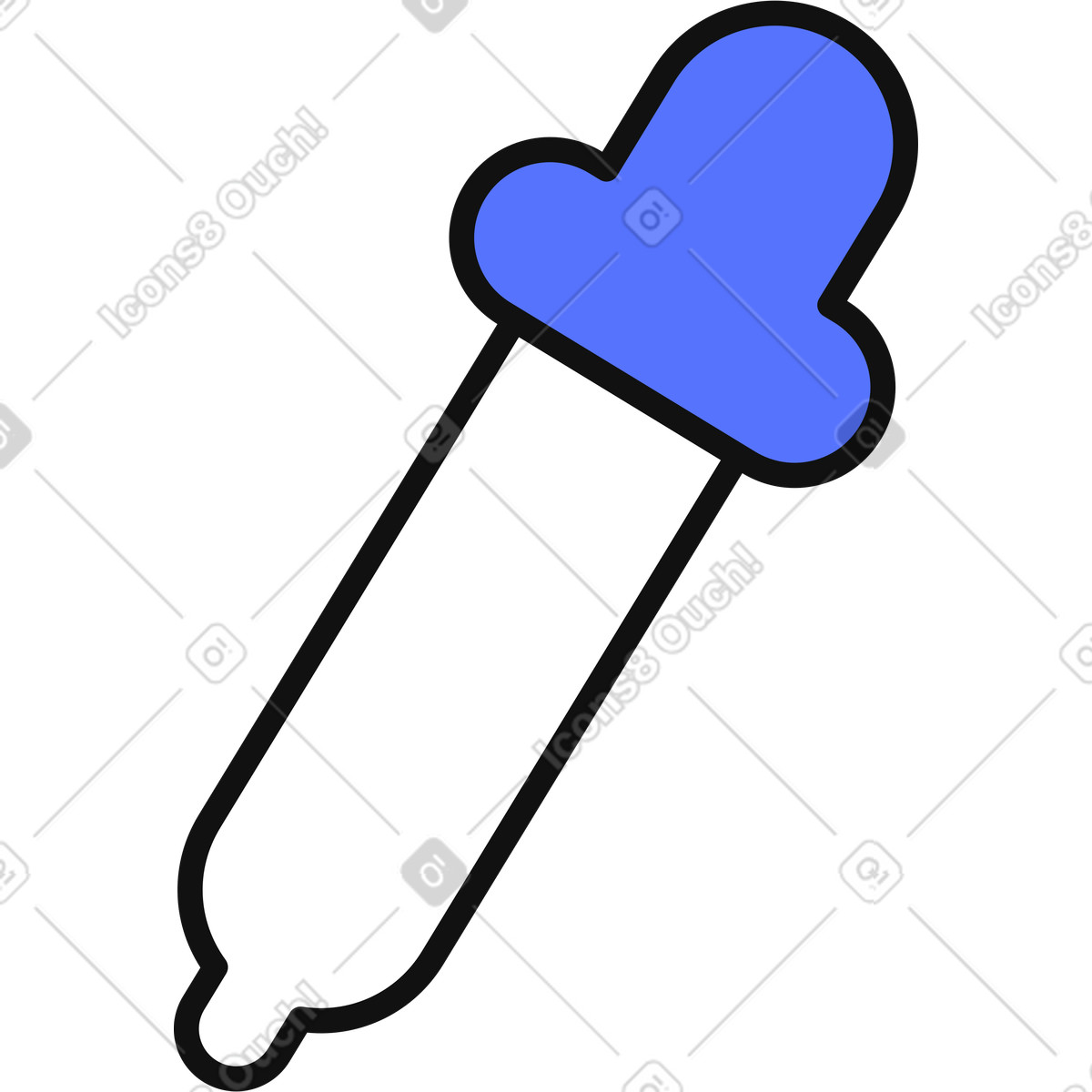 Eyedropper tool icon for digital color picker and sampling-Illustration im Main-Stil als Download in PNG, SVG