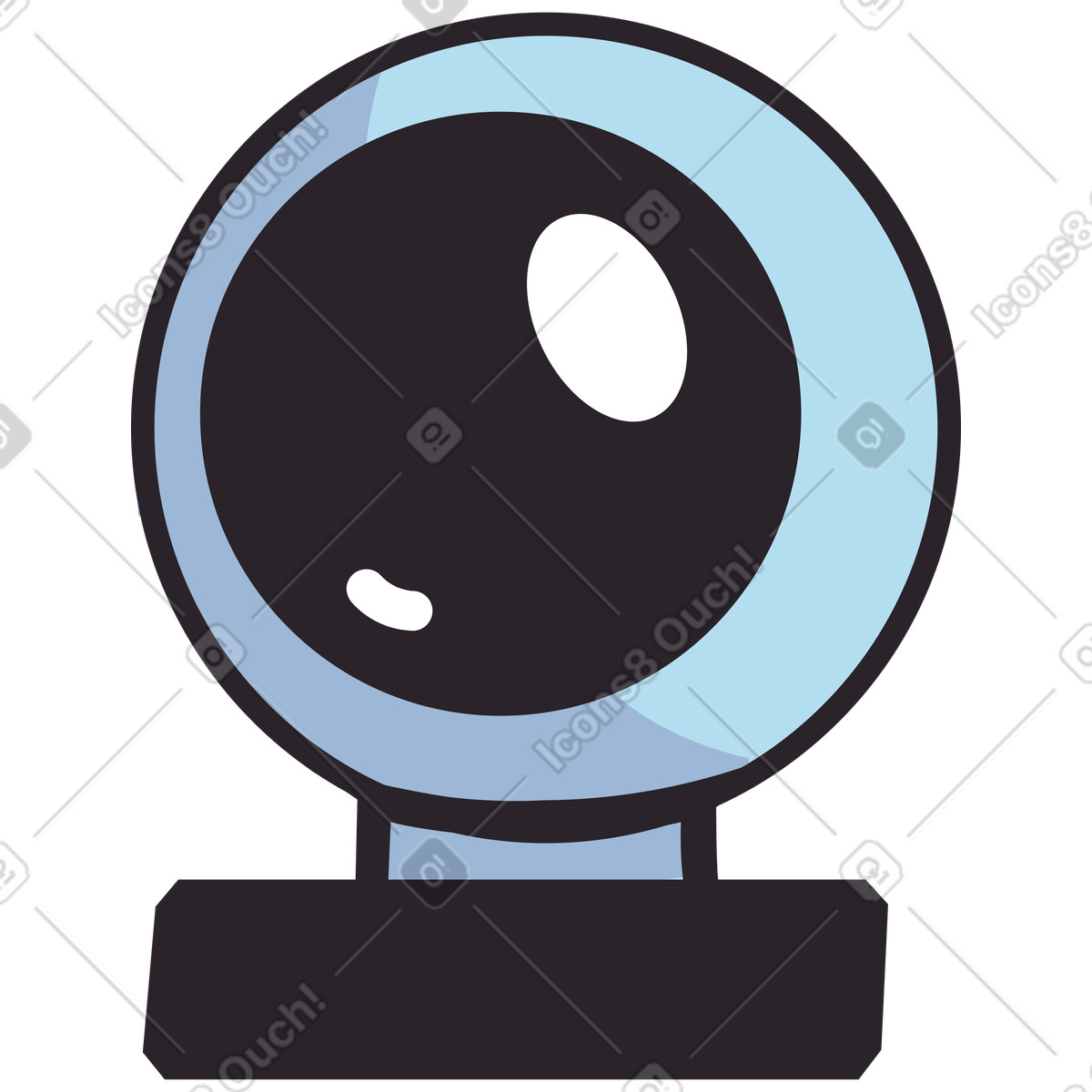 Computer-webcam-Illustration im Eastwood-Stil als Download in PNG, SVG