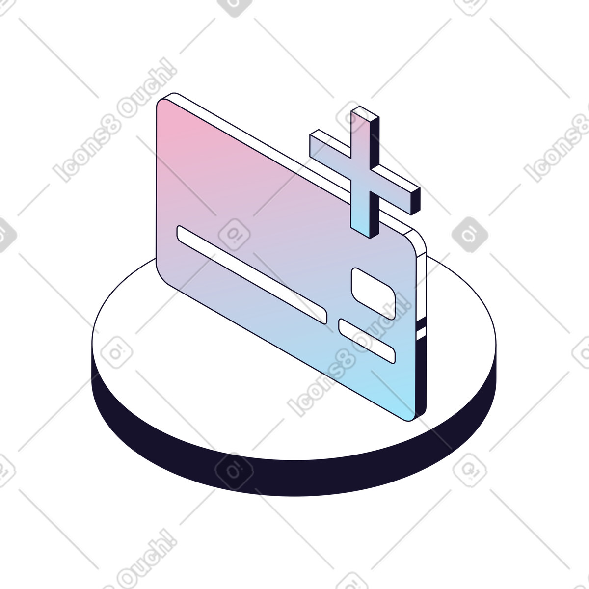 Payment Card Add, Billing Setup, New Method illustration in Node style download in PNG, SVG