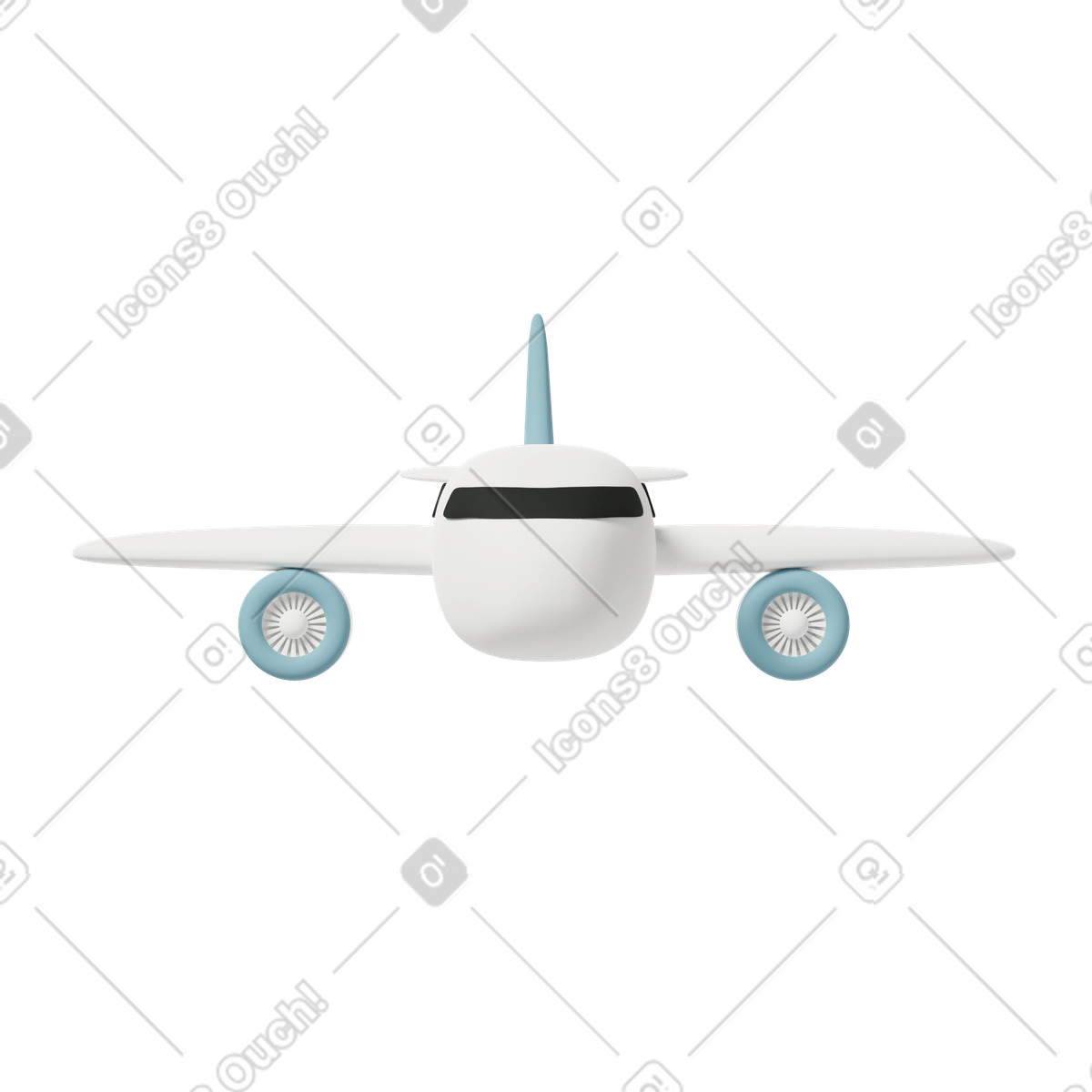 Illustration Avion dans le style 3D Casual life à télécharger aux formats PNG, SVG