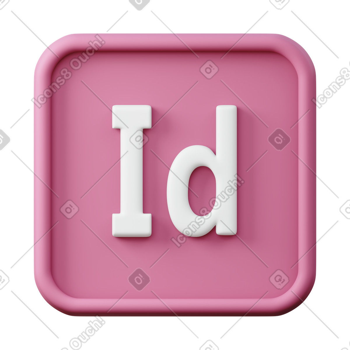 Illustration Indesign dans le style 3D Sugary à télécharger aux formats PNG, SVG