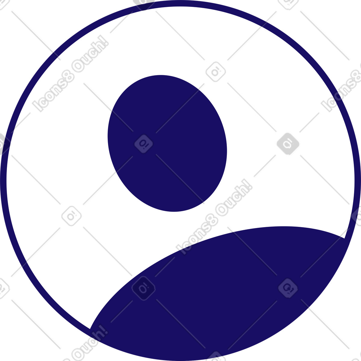 Benutzersymbol-Illustration im Bendy-Stil als Download in PNG, SVG