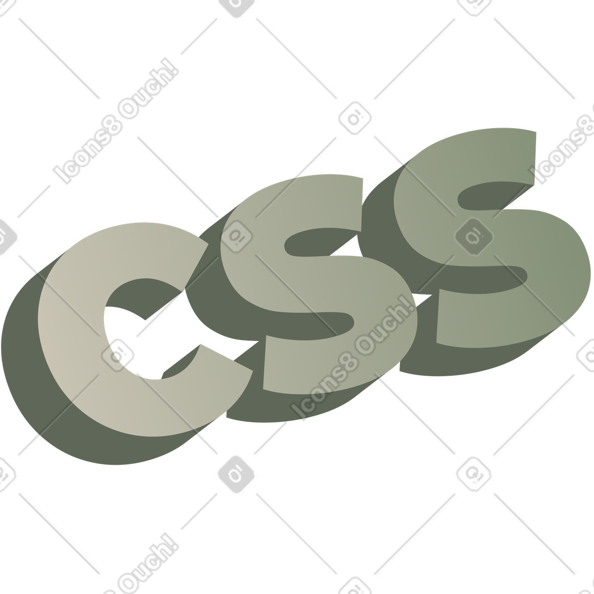 Lettering testo css illustrazione in stile Coworking scarica in PNG, SVG