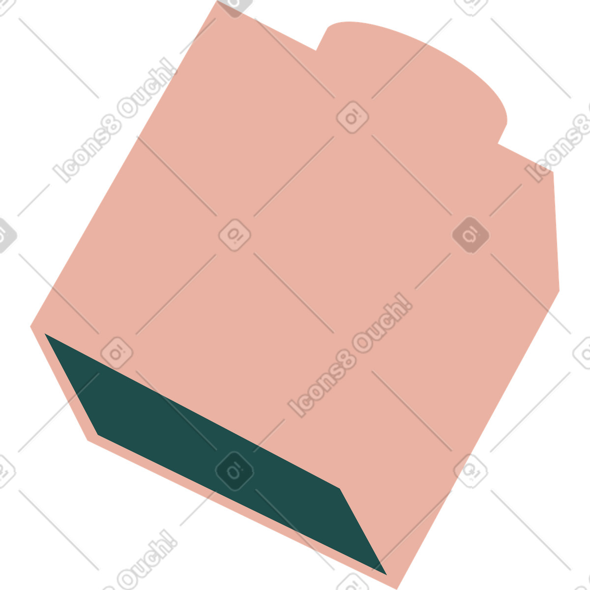 Pink lego brick illustration in Kiddo style download in PNG, SVG