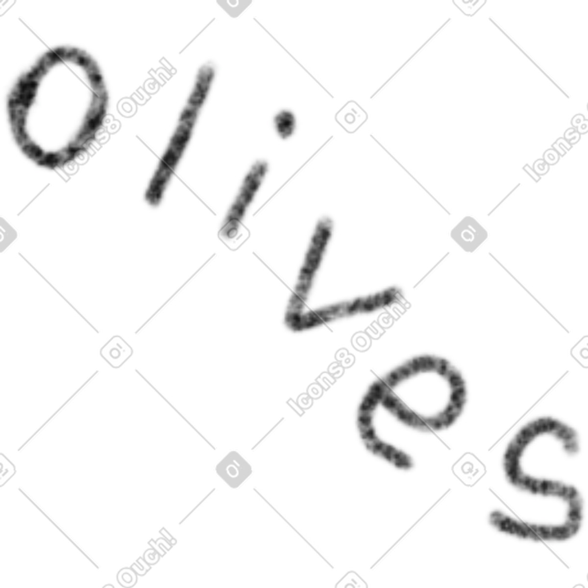 Toscana スタイルの Olives lettering のイラストをPNG、SVG形式でダウンロード