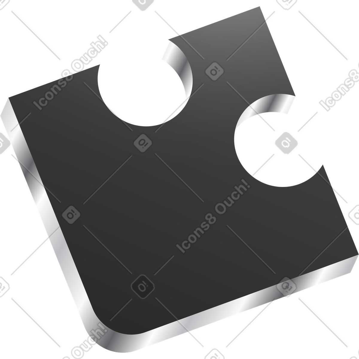 Puzzle illustration in Token style download in PNG, SVG