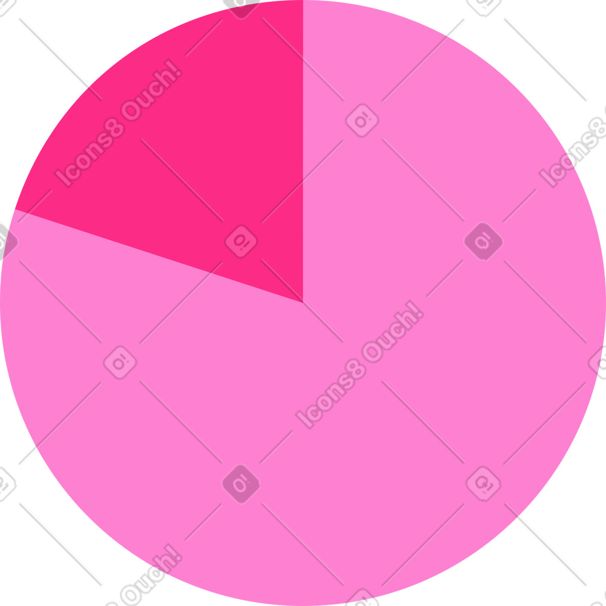 Pink pie chart illustration in Knotty style download in PNG, SVG
