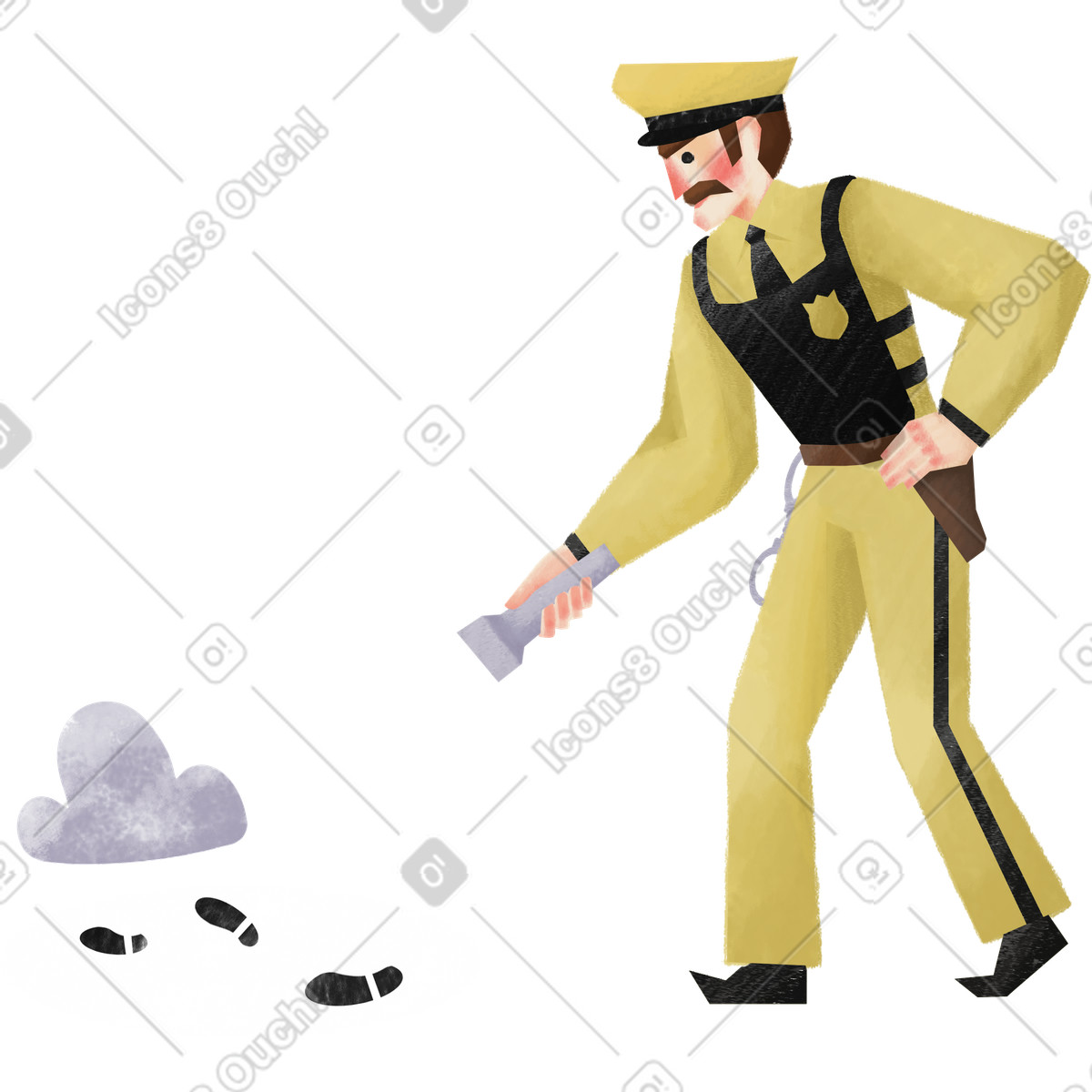 Illustration Policier dans le style Family à télécharger aux formats PNG, SVG