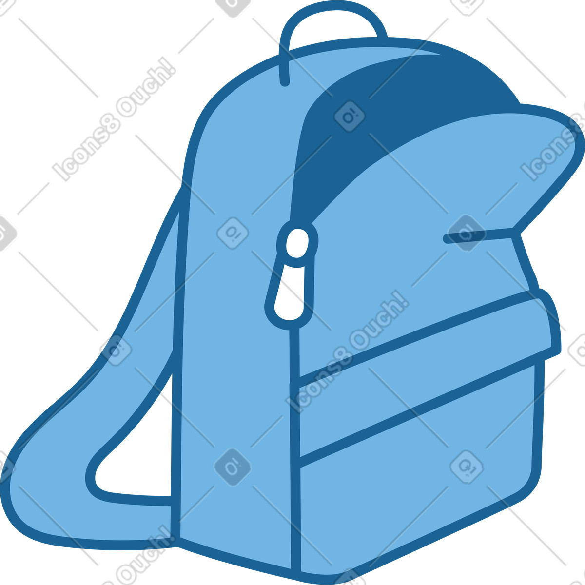 Rucksack-Illustration im Natty-Stil als Download in PNG, SVG