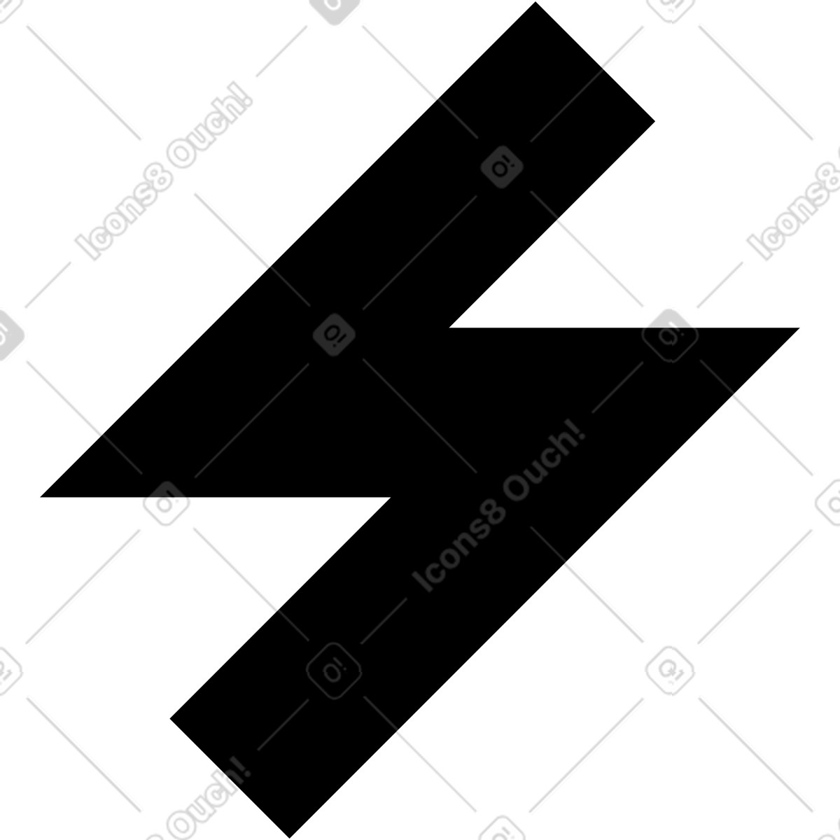 下载 Memphis 风格的 闪电标志 插画，支持 PNG、SVG 格式