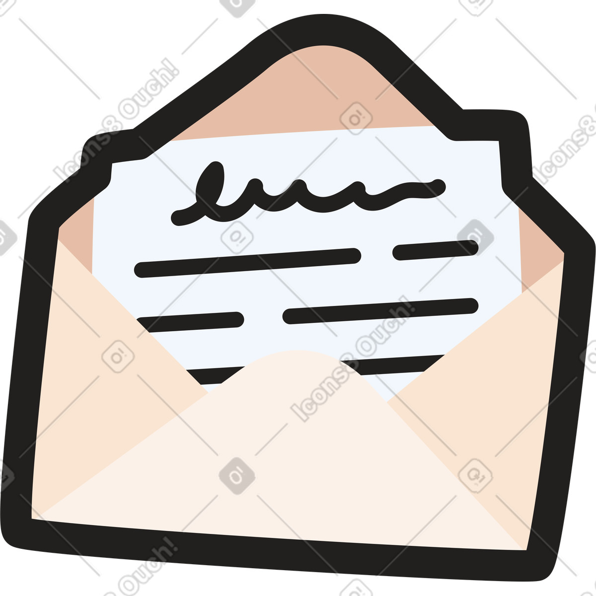下载 Clipart 风格的 开封信 插画，支持 PNG、SVG 格式