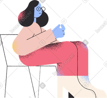 Woman sitting PNG, SVG
