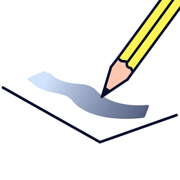 A close-up view of a pencil showing a shading technique. The pencil leads to a gradient that transitions smoothly from light gray at one end to dark gray at the other. The textured paper underneath displays subtle patterns, emphasizing the contrast of the shading. The pencil itself is sharpened to a fine point, with a wooden body showing a natural wood grain finish. The scene captures the delicate detail of the shading process, highlighting the skill involved in creating the gradient.